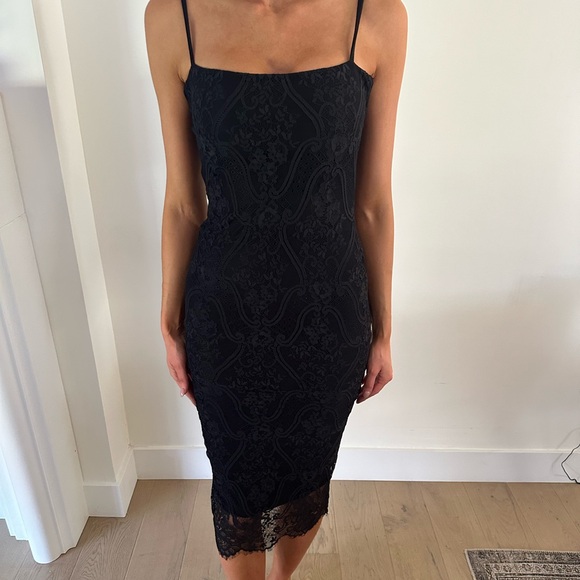 Nookie midi black lace dress - Picture 1 of 4
